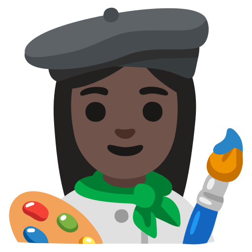woman artist: dark skin tone — Google