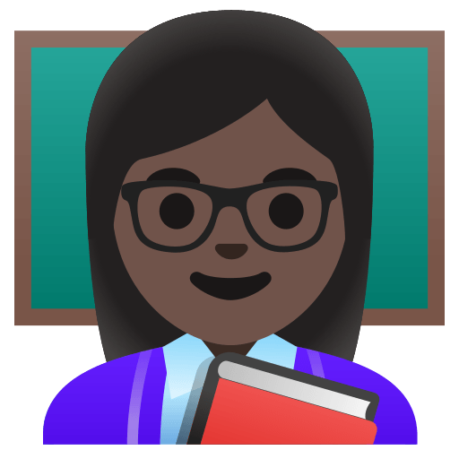 woman teacher: dark skin tone — Google
