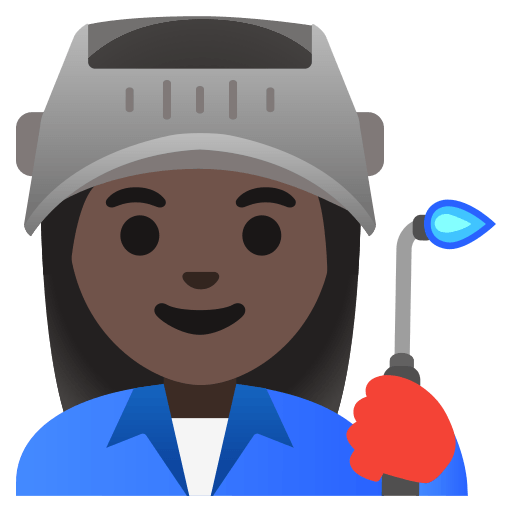 woman factory worker: dark skin tone — Google