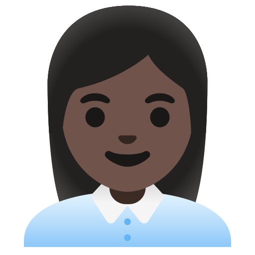 woman office worker: dark skin tone — Google