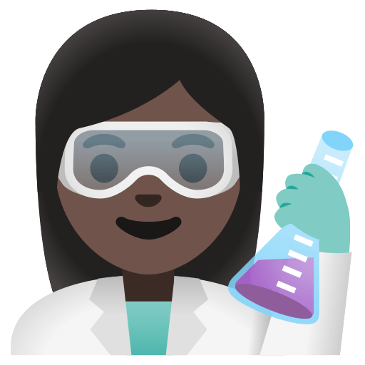 woman scientist: dark skin tone — Google