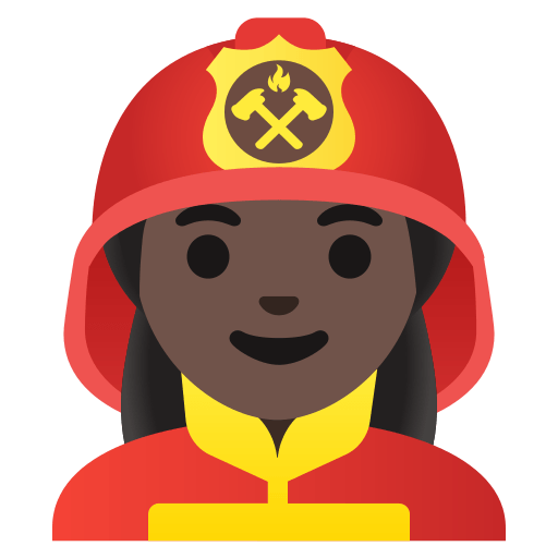 woman firefighter: dark skin tone — Google