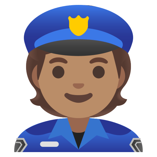 police officer: medium skin tone — Google