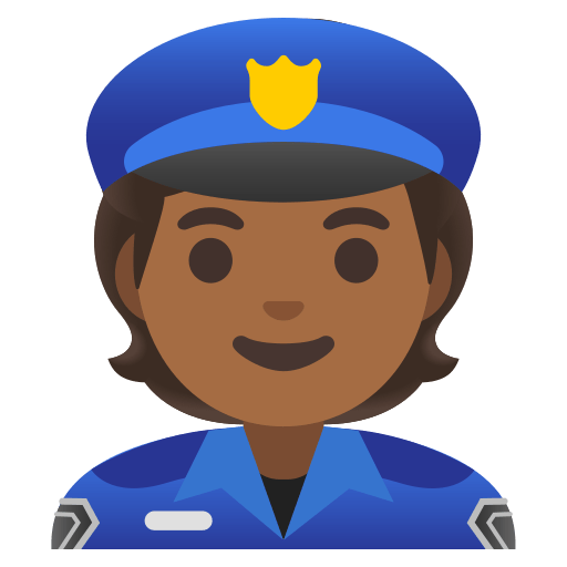 police officer: medium-dark skin tone — Google
