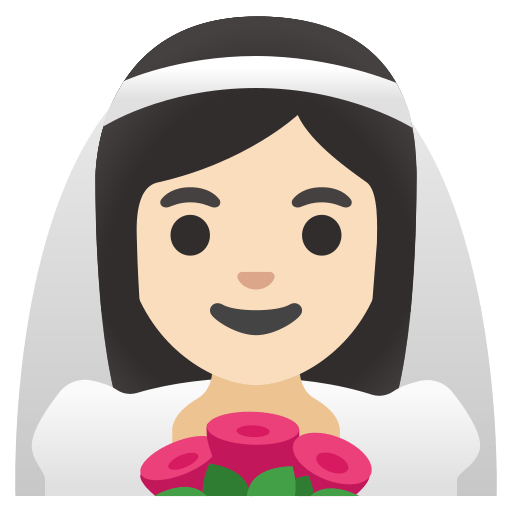woman with veil: light skin tone — Google
