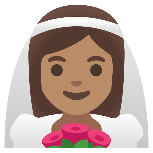woman with veil: medium skin tone — Google