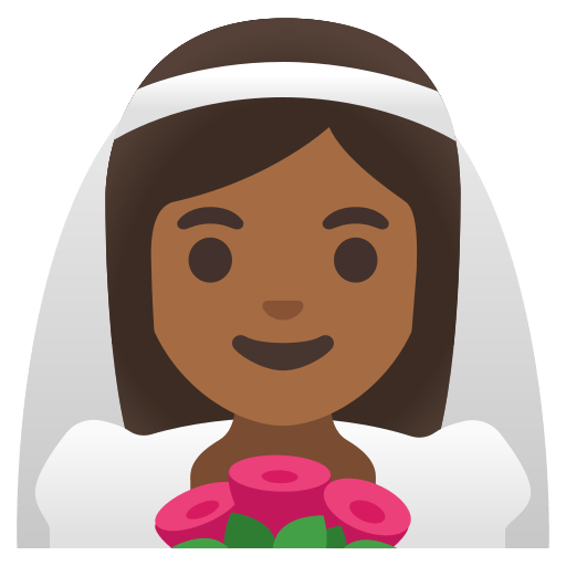 woman with veil: medium-dark skin tone — Google