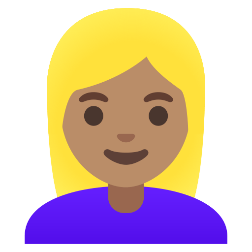 woman: medium skin tone, blond hair — Google