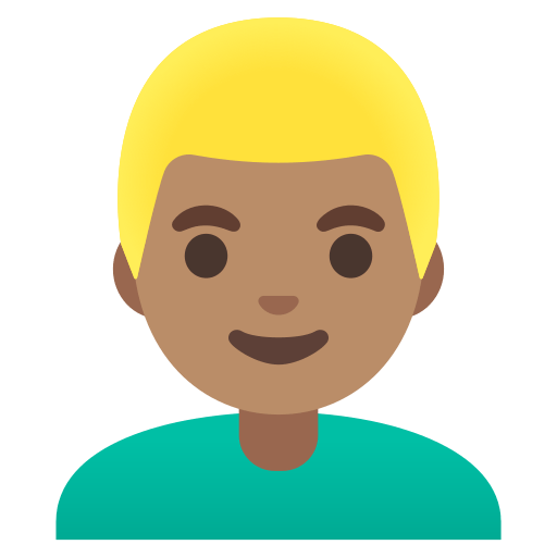 man: medium skin tone, blond hair — Google
