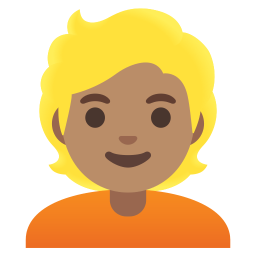 person: medium skin tone, blond hair — Google