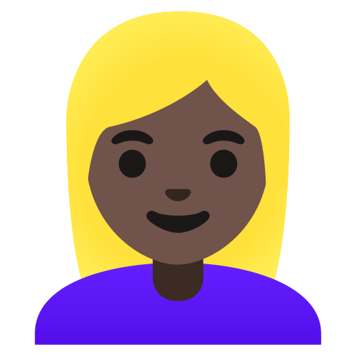 woman: dark skin tone, blond hair — Google