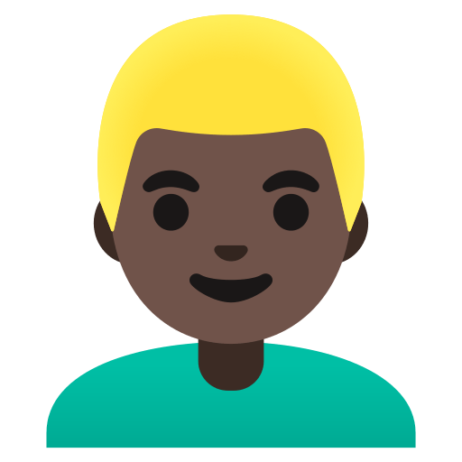 man: dark skin tone, blond hair — Google