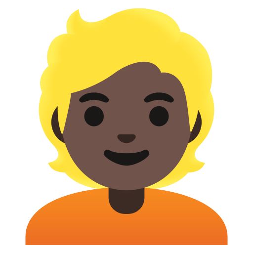person: dark skin tone, blond hair — Google