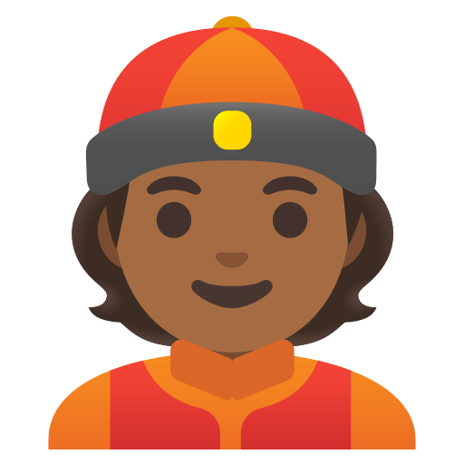 person with skullcap: medium-dark skin tone — Google