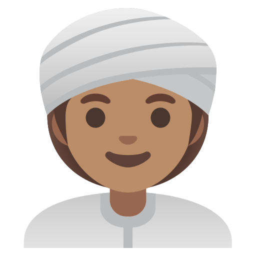 woman wearing turban: medium skin tone — Google