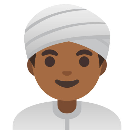 man wearing turban: medium-dark skin tone — Google