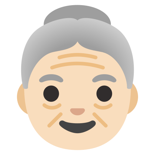 old woman: light skin tone — Google