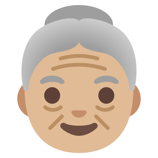 old woman: medium-light skin tone — Google