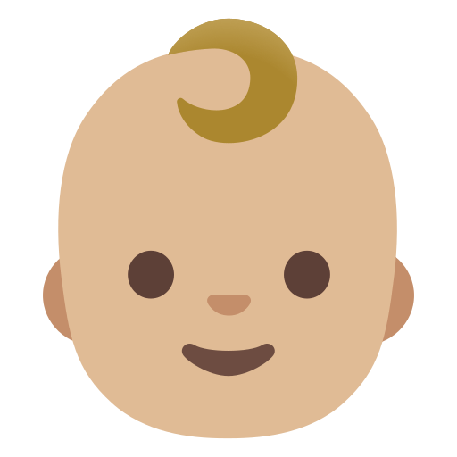 baby: medium-light skin tone — Google