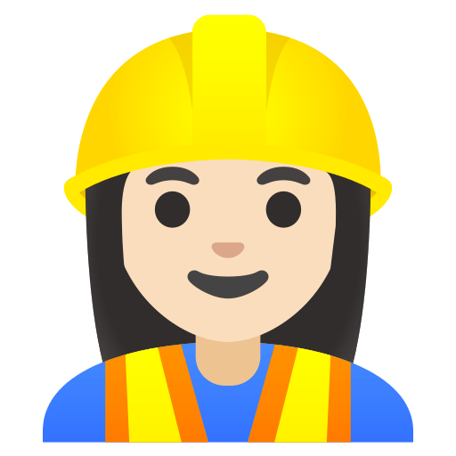woman construction worker: light skin tone — Google