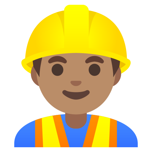 man construction worker: medium skin tone — Google