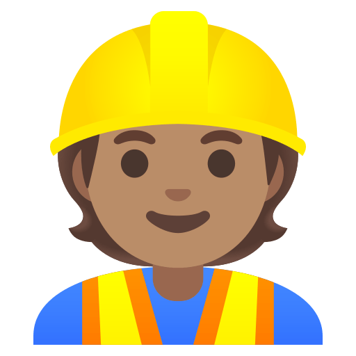 construction worker: medium skin tone — Google