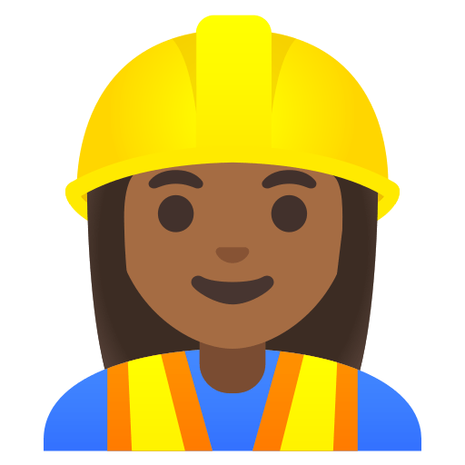 woman construction worker: medium-dark skin tone — Google