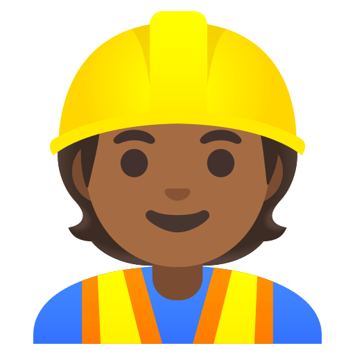 construction worker: medium-dark skin tone — Google