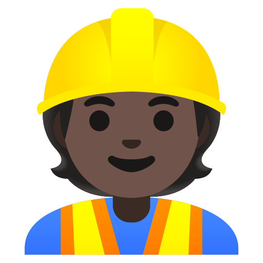 construction worker: dark skin tone — Google