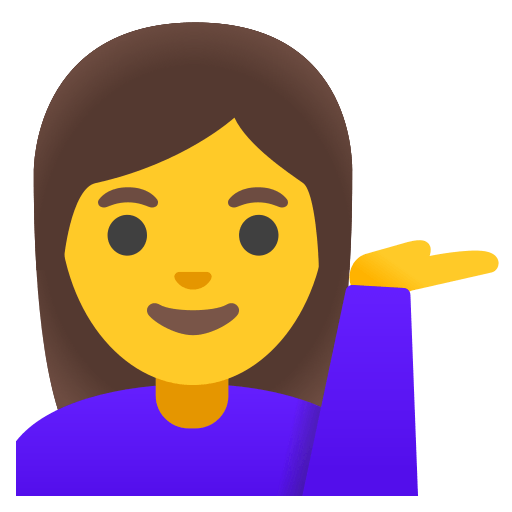 woman tipping hand — Google