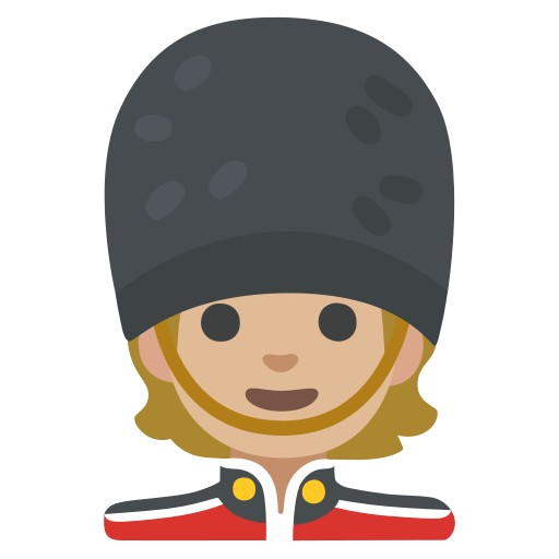 guard: medium-light skin tone — Google