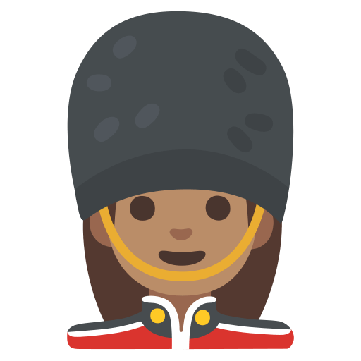woman guard: medium skin tone — Google