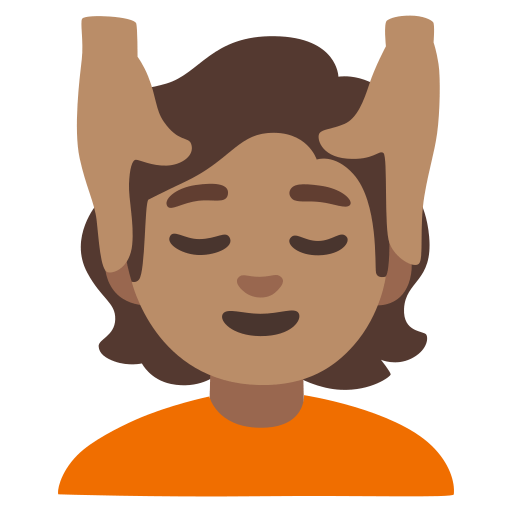 person getting massage: medium skin tone — Google
