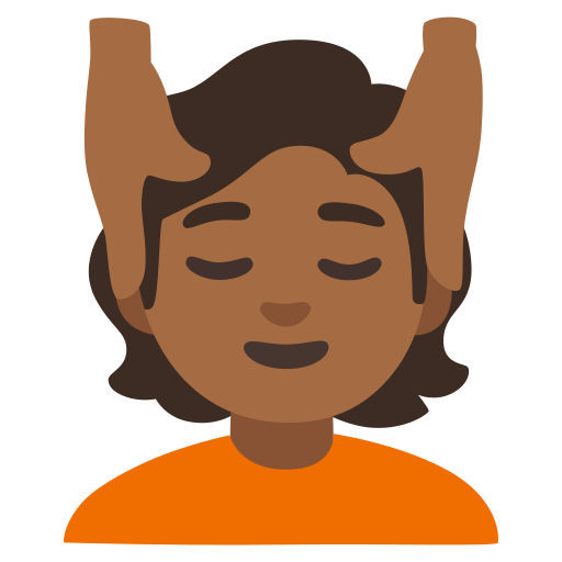 person getting massage: medium-dark skin tone — Google
