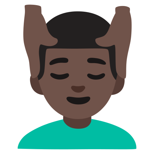 man getting massage: dark skin tone — Google