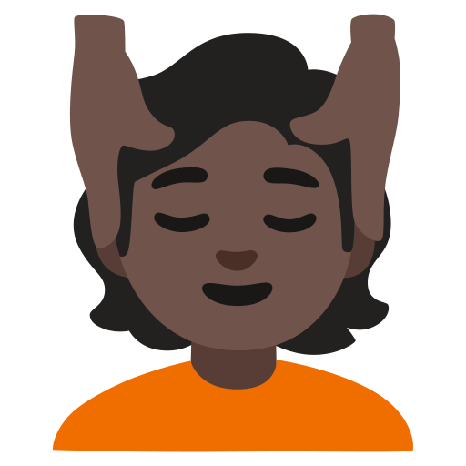 person getting massage: dark skin tone — Google