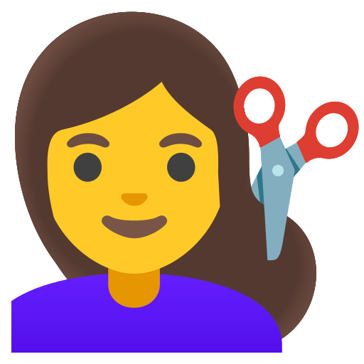 woman getting haircut — Google