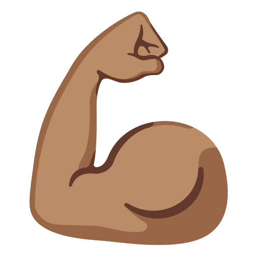 flexed biceps: medium skin tone — Google