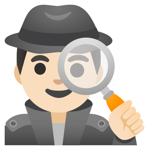 man detective: light skin tone — Google