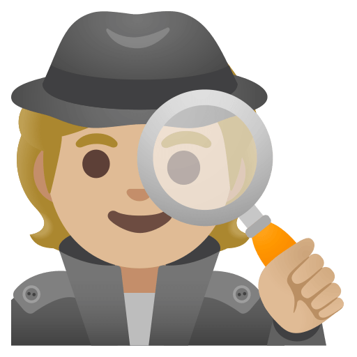 detective: medium-light skin tone — Google
