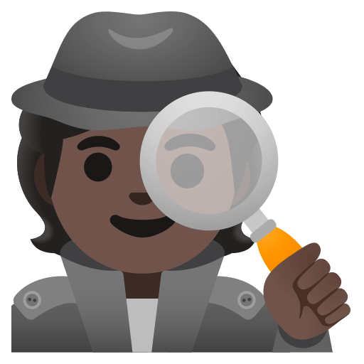 detective: dark skin tone — Google
