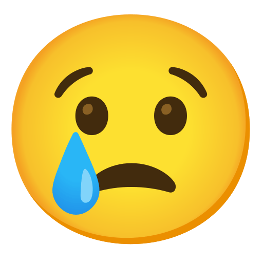 crying face — Google