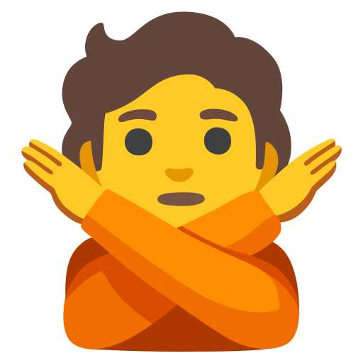 person gesturing NO — Google