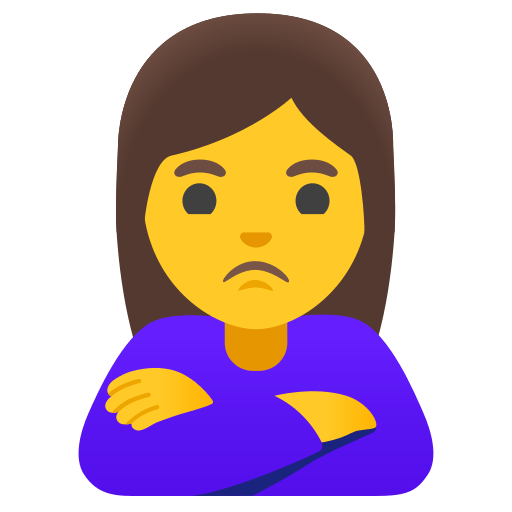 woman pouting — Google