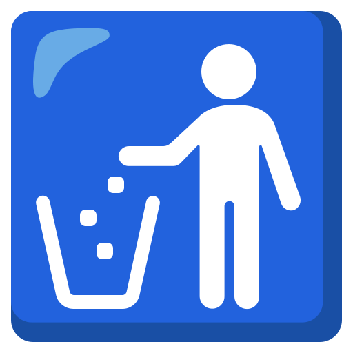 litter in bin sign — Google