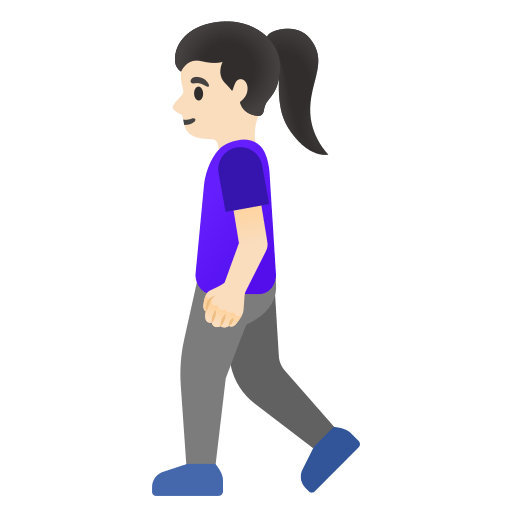 woman walking: light skin tone — Google