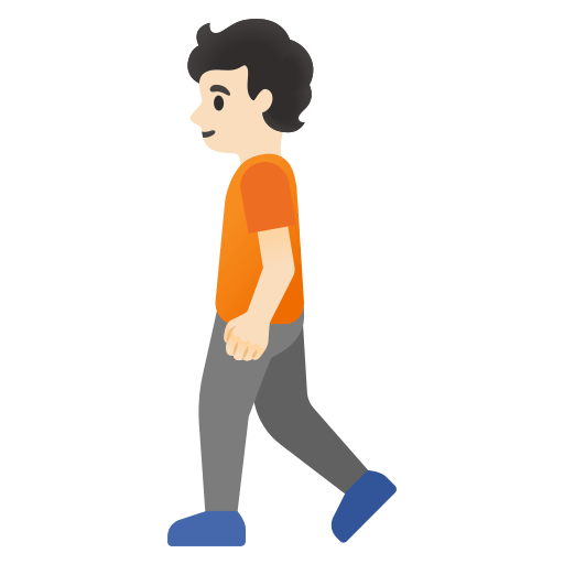 person walking: light skin tone — Google