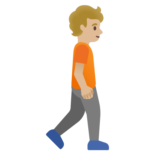 Person Walking Facing Right: Medium-Light Skin Tone, the design in this release
