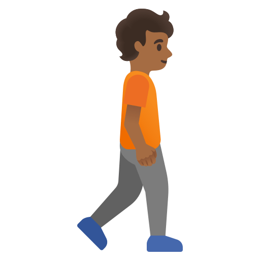 Person Walking Facing Right: Medium-Dark Skin Tone, the design in this release