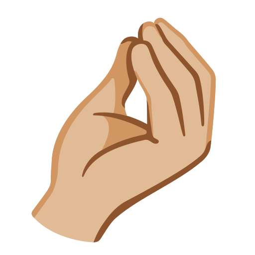 pinched fingers: medium-light skin tone — Google